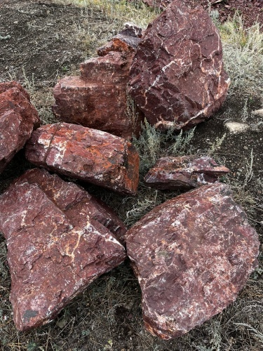 Ландшафтные глыбы красно-фиолетовые 200-1000 килограмм купить в Каменск-Уральском