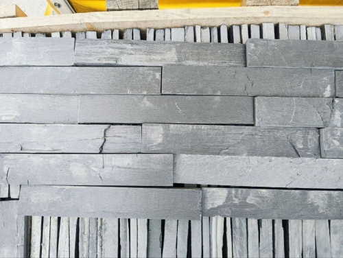 Плитка чёрная из натурального камня фасадная 30 см * 5 см, толщина 7 мм -30 мм купить в Каменск-Уральском