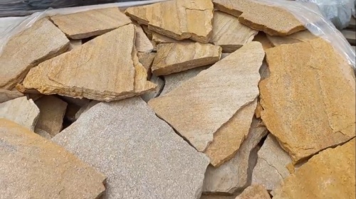 Плитняк златолит жёлтый для цоколя купить в Каменск-Уральском