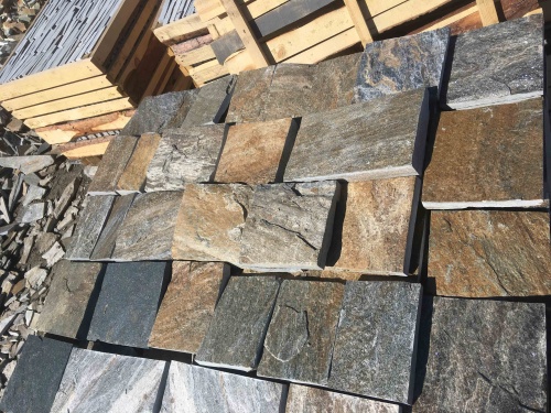 Плитка пилёная златолит Уральский для цоколя, отмостки купить в Каменск-Уральском